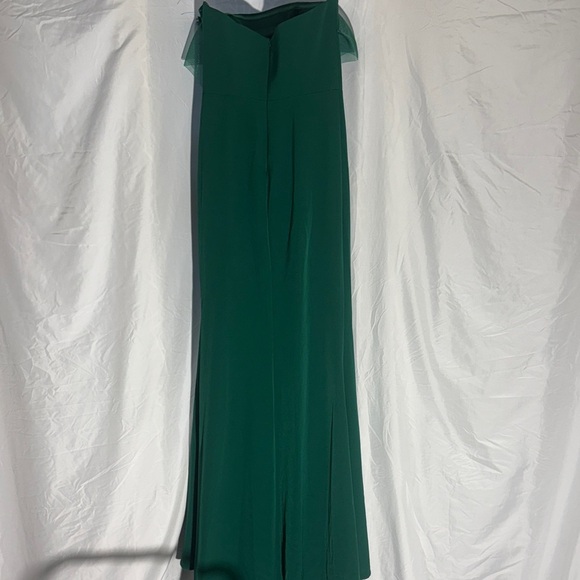 Terani Couture Embellished Dark Green Strapless Maxi Dress Sz 6 - Picture 12 of 13